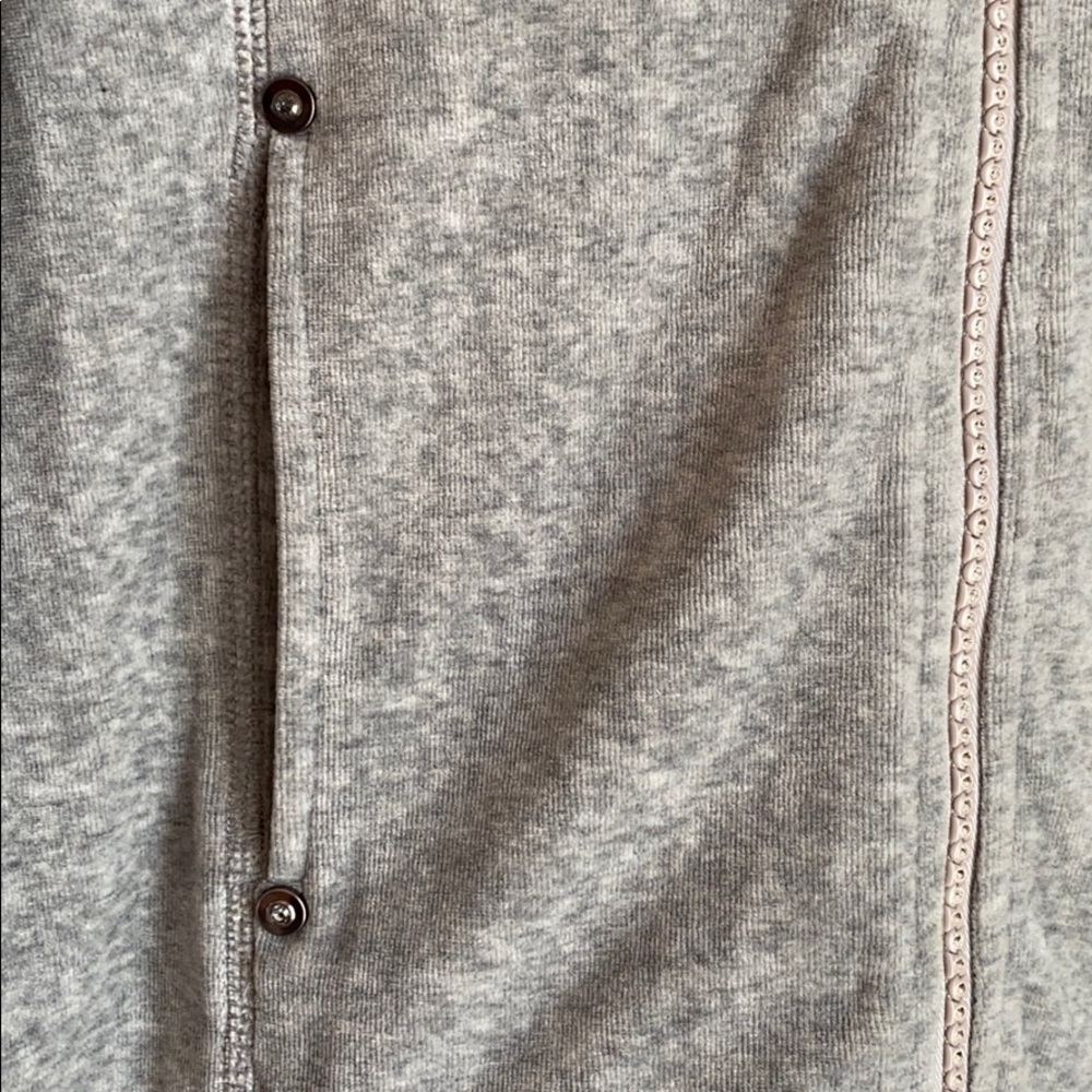 Velour Embellished (Rhinestones) Gray Track Set - Picture 4 of 8
